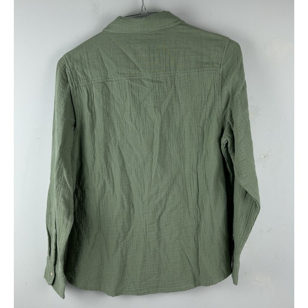 Tommy Bahama Shirt Womens M Green Island Gauze Long Sleeve Shirt Iceberg Green - Picture 8 of 10